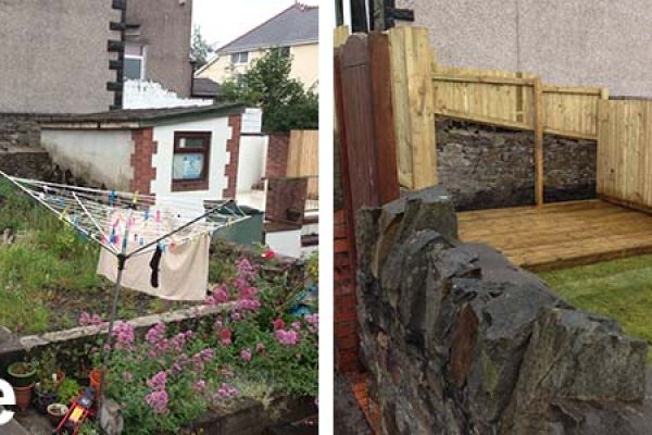 Before and After Pictures of Reconstructed Garden