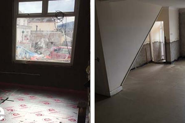 Before and After Pictures of Floor Plastering
