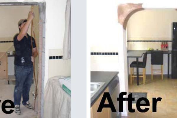 Before and After Pictures of Foyer Decoration